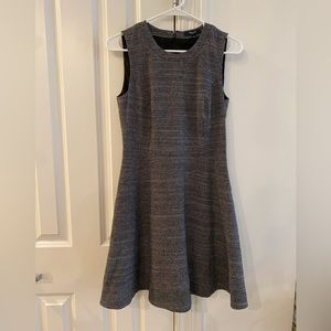 Madewell Fit-and-Flare Grey Tweed Dress, Size 4
